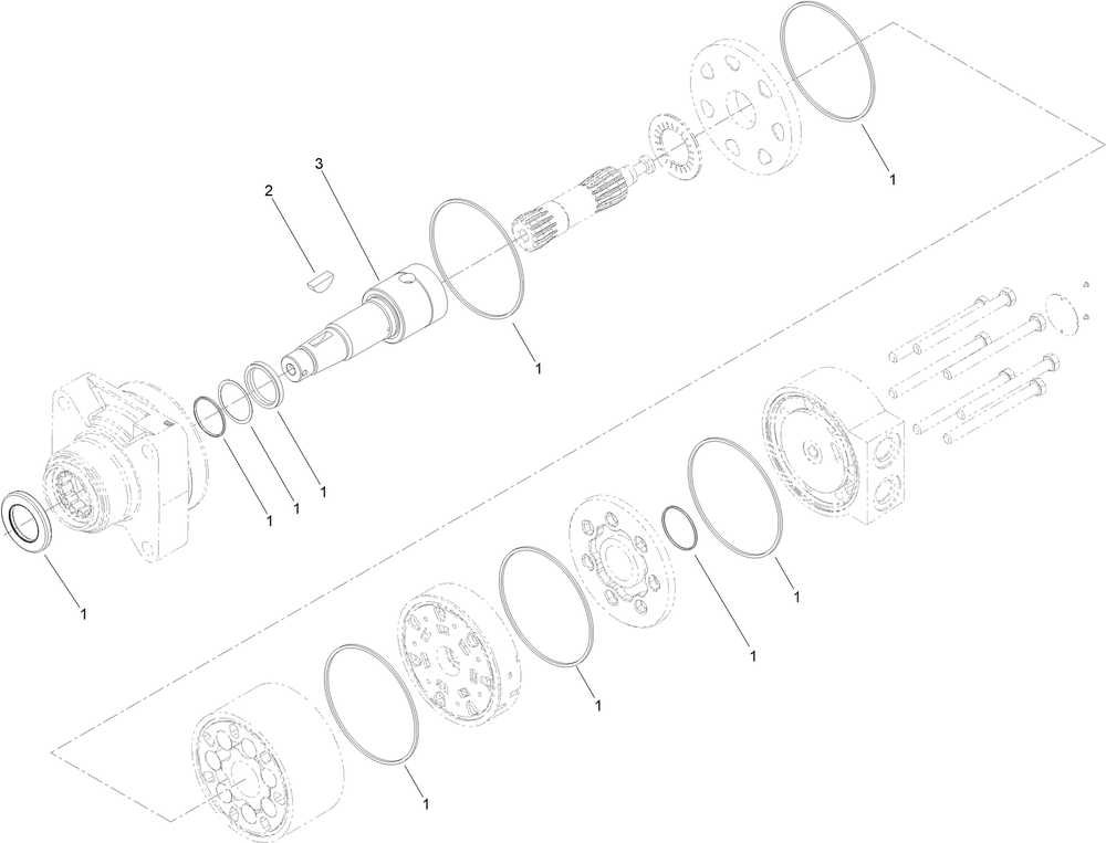 Hydraulic Motor Assembly No. 138-0761 Diagram and Parts List for 22327 409940000 - 411509999 Toro Lawn Tractor Accessories