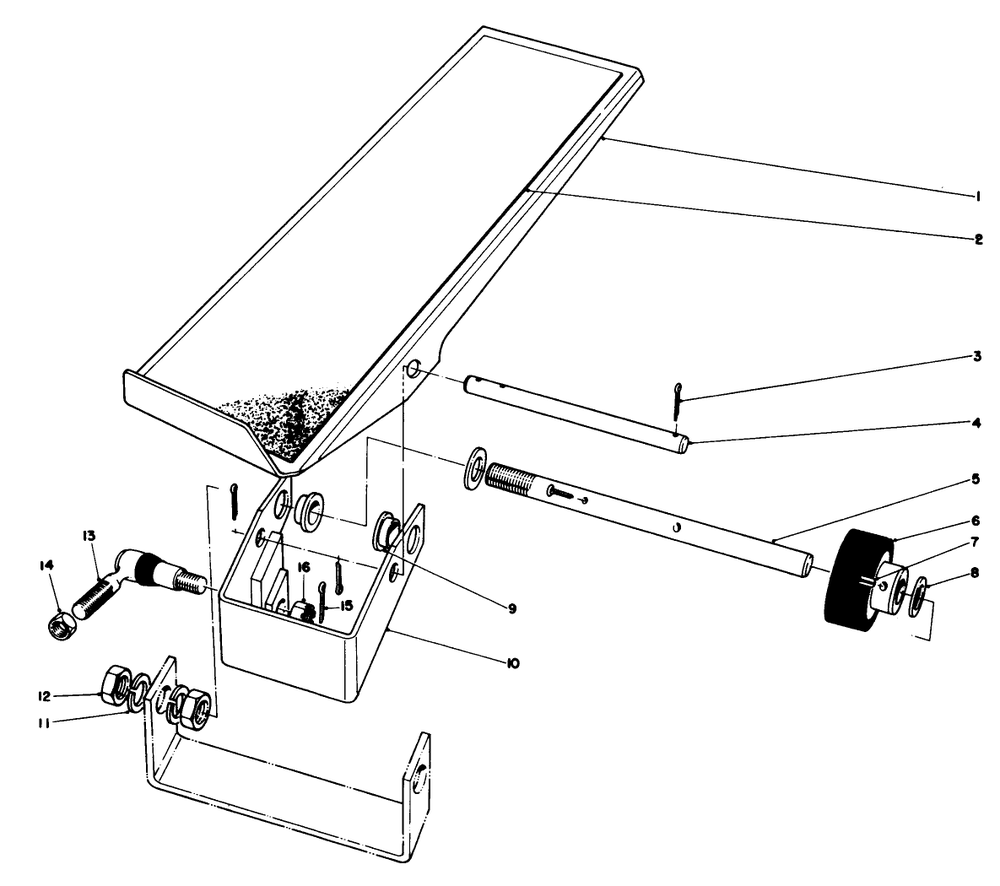 Traction Pedal Assembly Diagram and Parts List for 30798 9000001 - 9999999 Toro Lawn Tractor