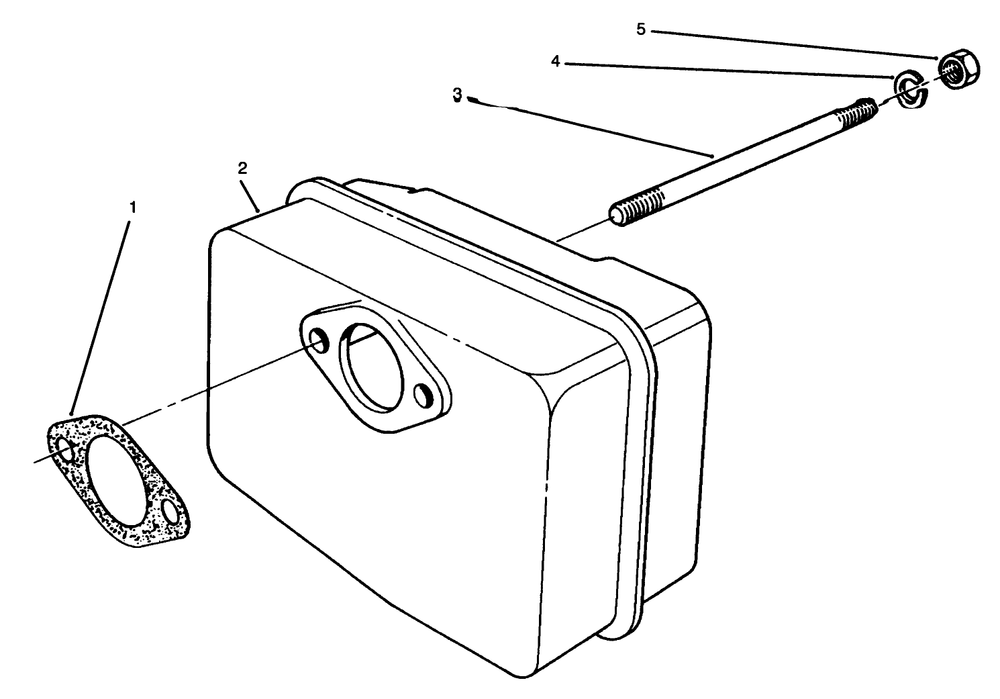 Muffler Assembly (Engine Model 47ps5-5) Diagram and Parts List for 38185 6900001 - 6999999 Toro Snow Blower