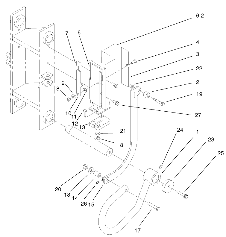 Indicating Lever Assembly Diagram and Parts List for 22911 404320000 - 999999999 Toro Lawn Tractor Accessories