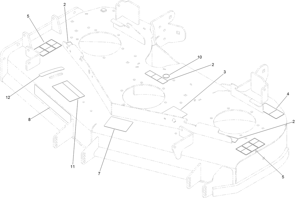 Deck Decal Assembly Diagram and Parts List for 74904 402090000-403247208 Toro Lawn Mower
