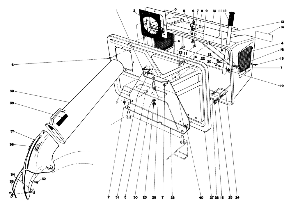 Easy-Empty Grass Catcher Model 59046 (Optional) Diagram and Parts List for 56044 1000001 - 1999999 Toro Lawn Tractor