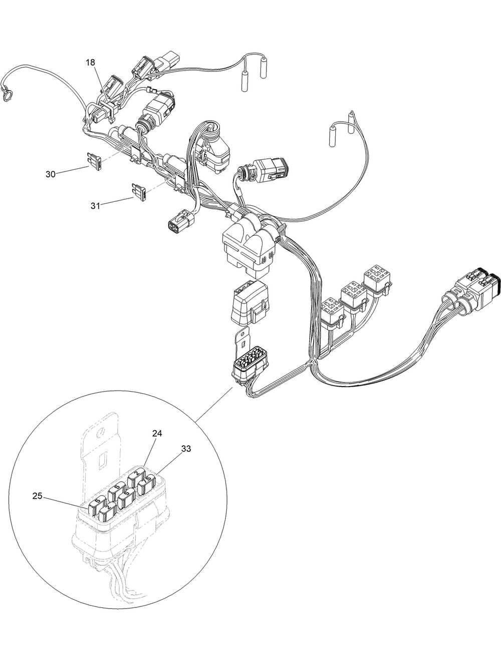 Wire Harness Assembly No. 144-2673 Diagram and Parts List for 18752 400000000 - 414889586 Toro Lawn Tractor