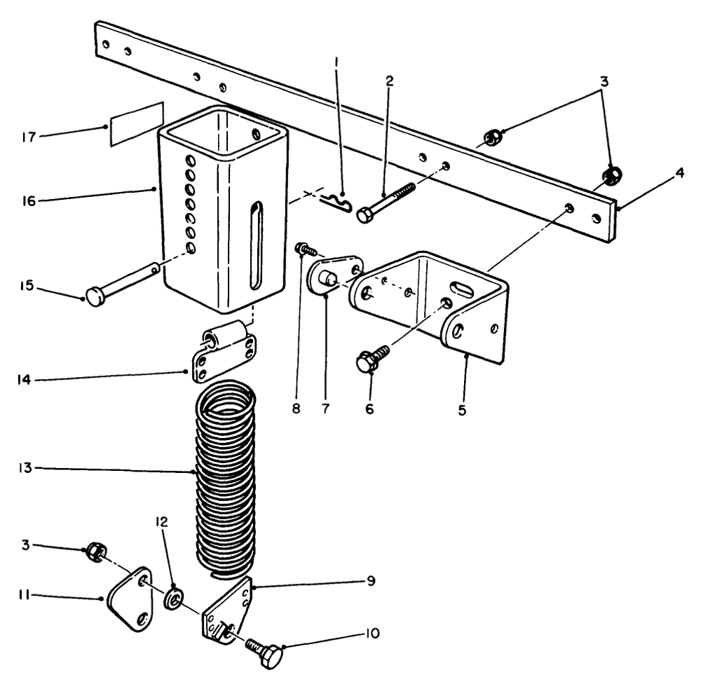 72" Counter Balance Kit Model No. 30714 Diagram and Parts List for 30798 0000001 - 0999999 Toro Lawn Tractor