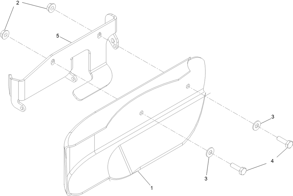 Side Deflector Assembly Diagram and Parts List for 34230 408000000 - 412799999 Toro Sprayer