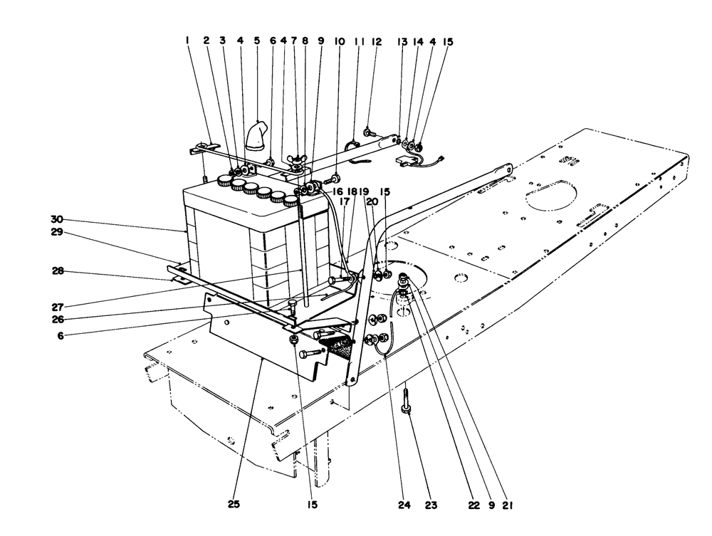 Electrical Assembly Diagram and Parts List for 55275 2000001 - 2999999 Toro Lawn Tractor