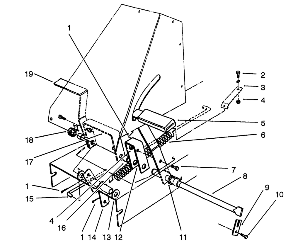 Brake & Clutch Assembly Diagram and Parts List for 56185 2000001 - 2999999 Toro Lawn Tractor
