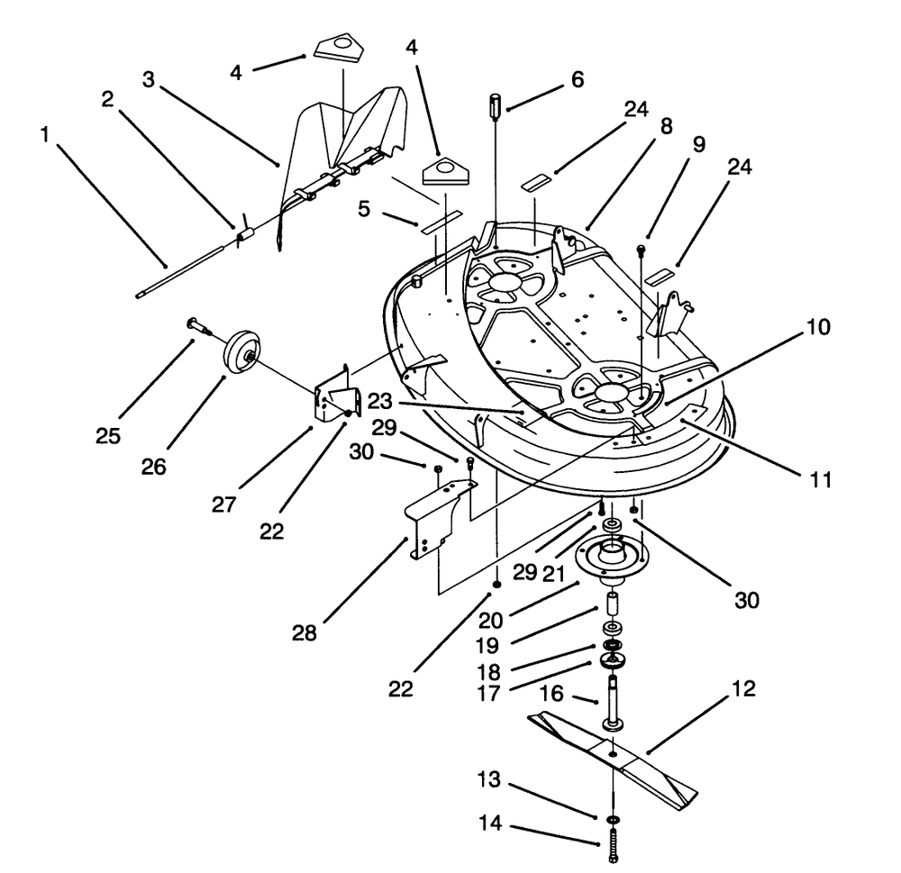 Housing & Spindle Assembly (38" Cutting Unit) (Model No. 71213 Only) Diagram and Parts List for 71213 59000001 - 59100000 Toro Lawn Tractor
