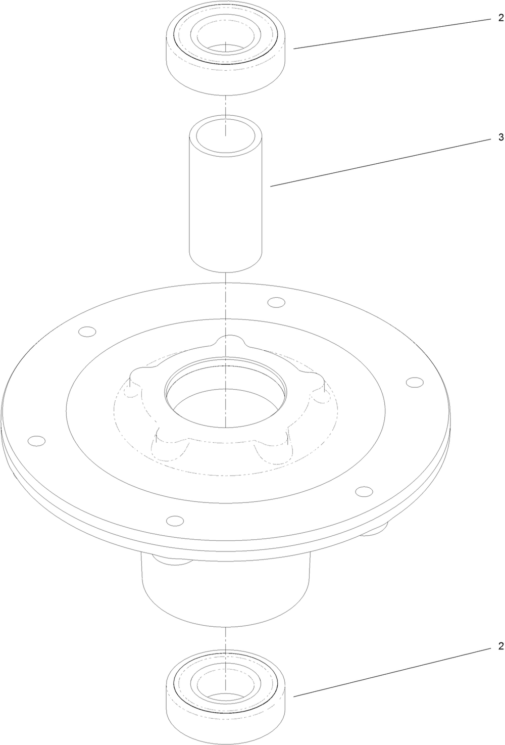 Spindle Assembly Diagram and Parts List for 44410 406814864-407699999 Toro Lawn Mower