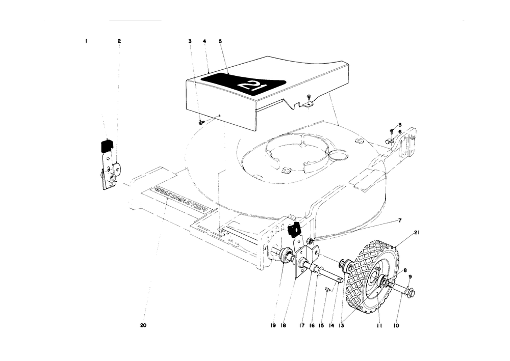 Front Wheel And Pivot Arm Assembly Diagram and Parts List for 20456 6000001 - 6999999 Toro Lawn Mower