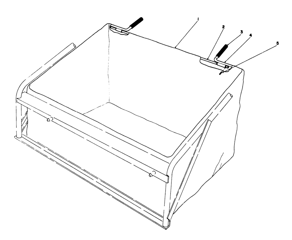 Leaf Bag Model No. 59123 (Optional) Diagram and Parts List for 56138 5000001 - 5999999 Toro Lawn Tractor