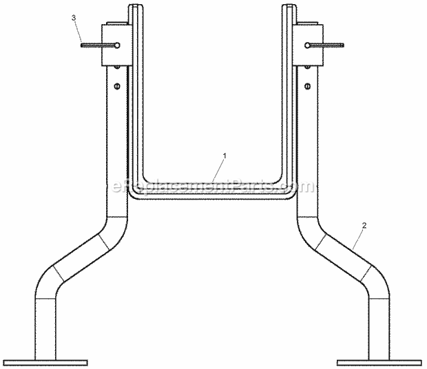 Plow Stand Assembly Diagram and Parts List for 2011  Toro Lawn Tractor Accessories