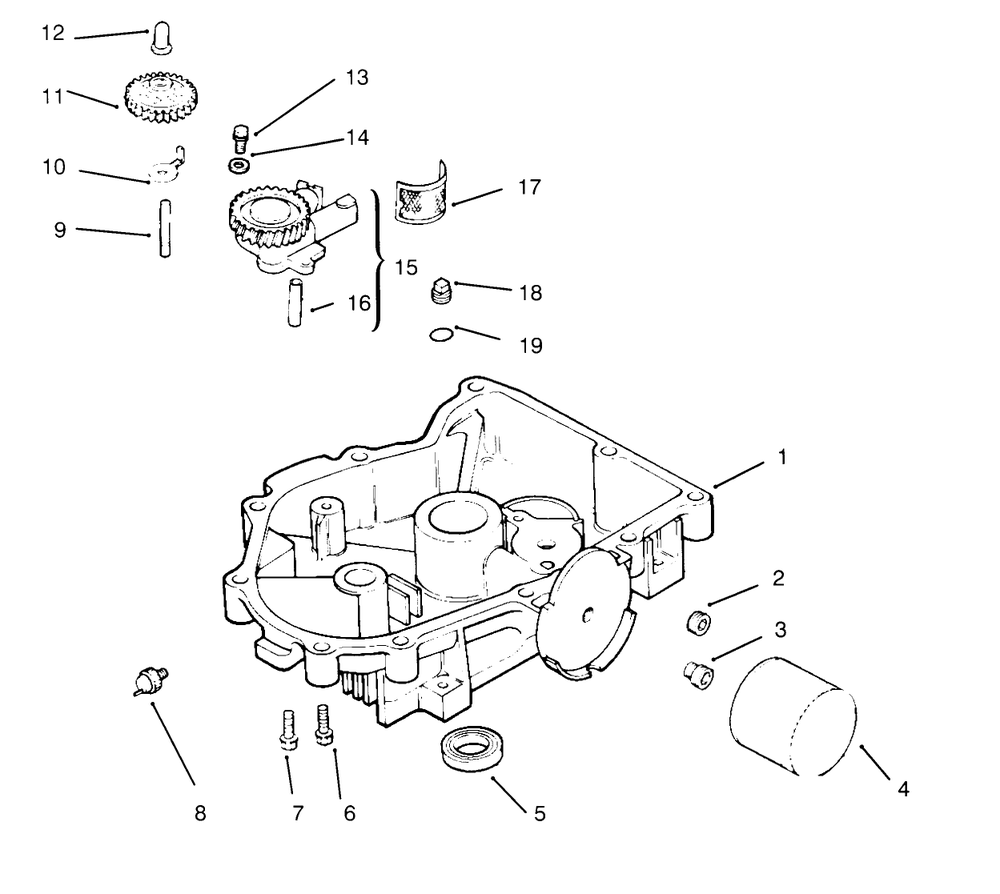 Oil Pan/Lubrication Kohler Engine Cv16s-Ps61514 Diagram and Parts List for 72084 6900001 - 6999999 Toro Lawn Tractor