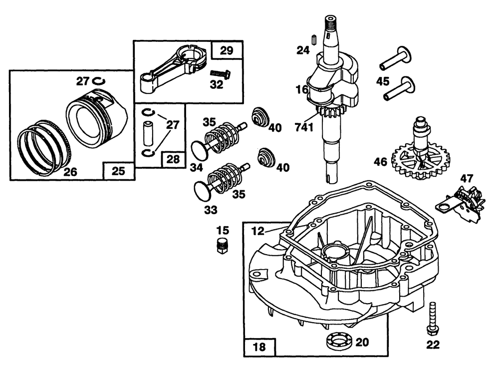 Engine Briggs & Stratton Model 124702-3115-O1 Diagram and Parts List for 20214 1000001 - 1999999 Toro Lawn Mower