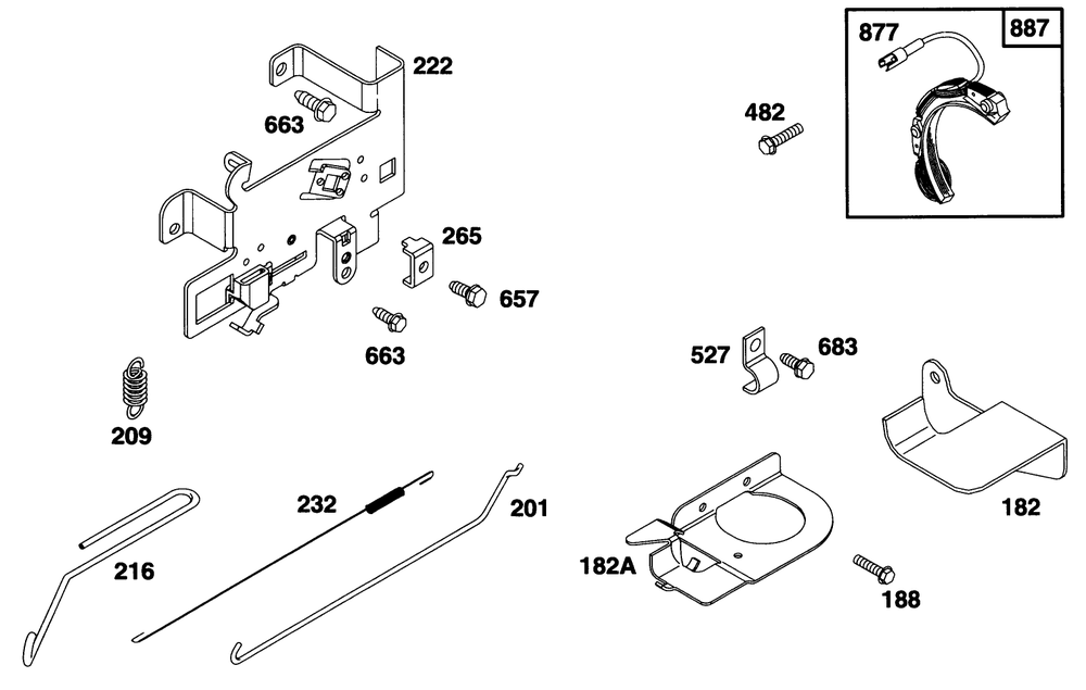 Engine Briggs & Stratton Model 28b707-0126-01 Diagram and Parts List for 70120 4900001 - 4999999 Toro Lawn Tractor