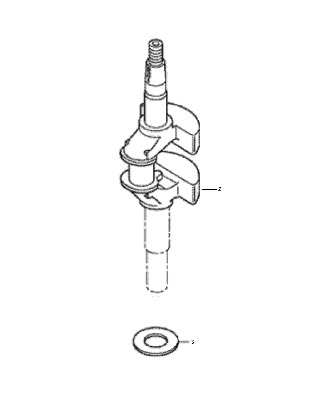 Crankshaft Assembly Diagram and Parts List for 2602 312000001 - 312999999 Toro Lawn Tractor Accessories