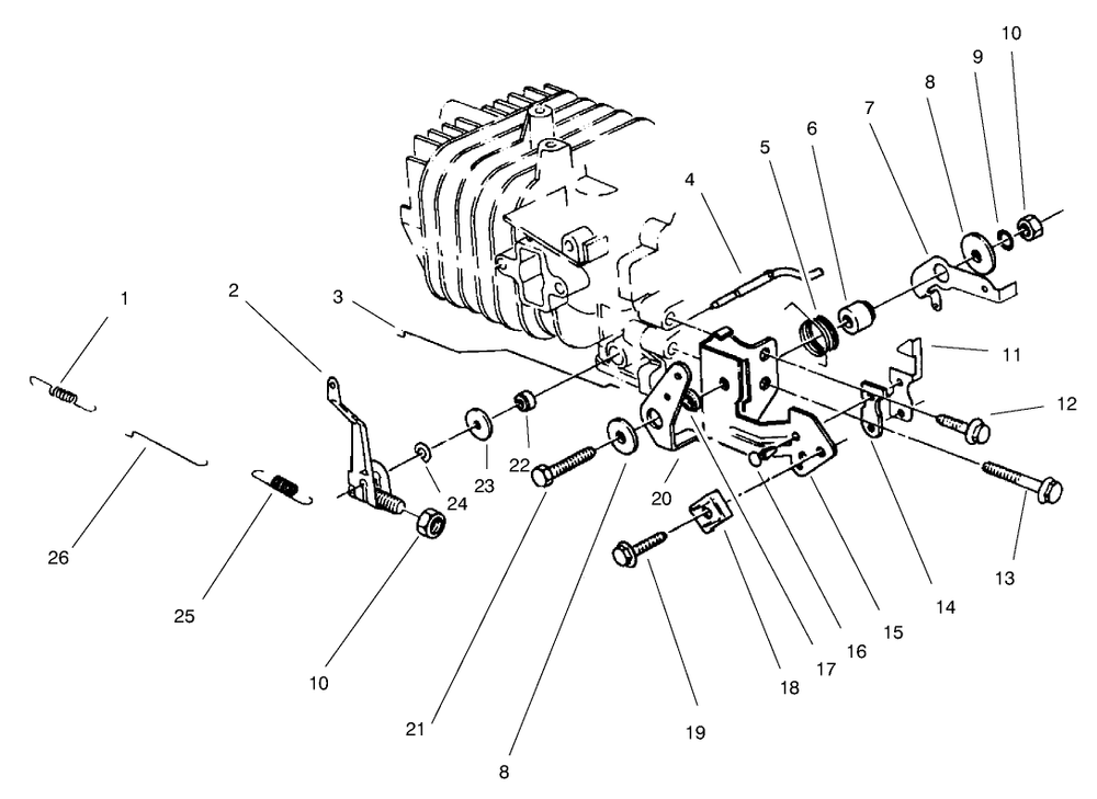 Governor Assembly(Model No. 47pt7-7) Diagram and Parts List for 22043 8900001 - 8999999 Toro Lawn Mower