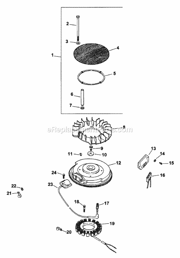 Ignition/Electrical Assembly Diagram and Parts List for 74177 210000001-210999999 Toro Lawn Mower