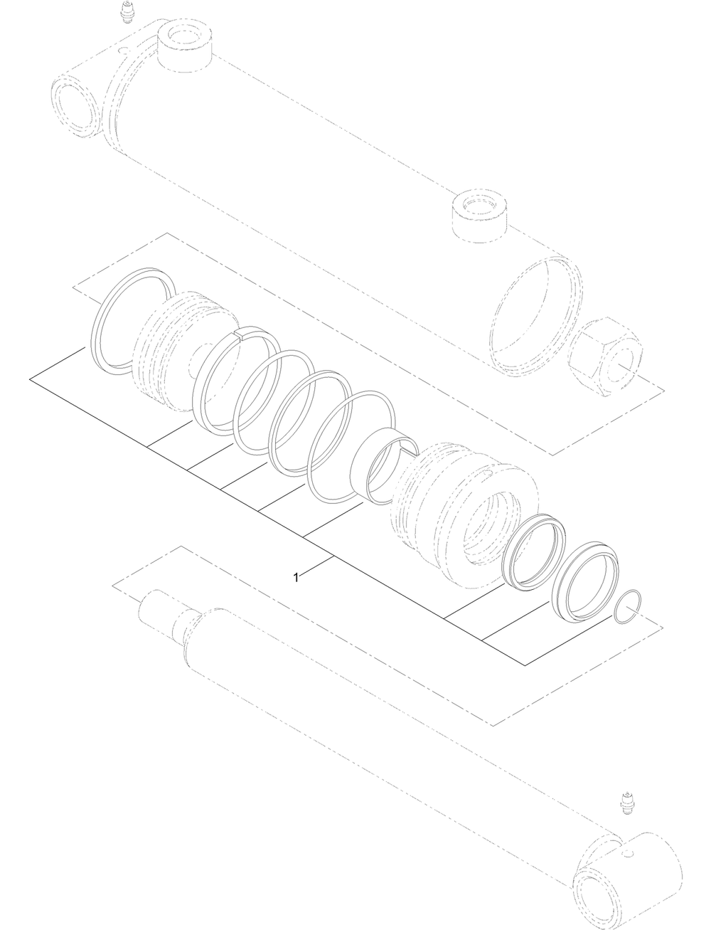 Hydraulic Cylinder Assembly No. Au8hc25036 Diagram and Parts List for 23898 400000000 - 999999999 Toro Lawn Tractor Accessories