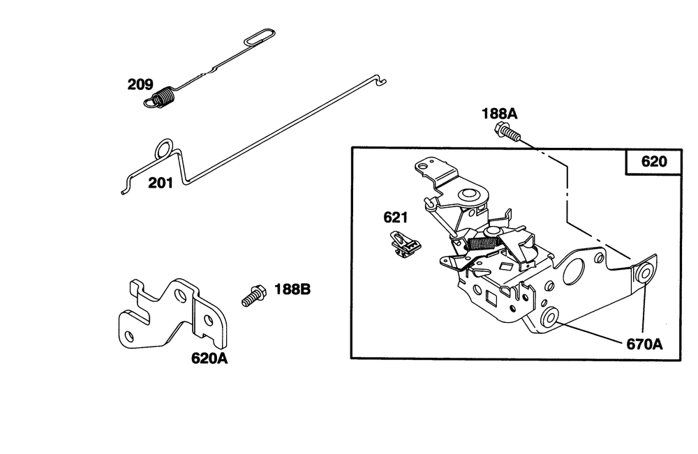Engine Briggs & Stratton Model 128807-0658-01 Diagram and Parts List for 20463 5900001 - 5999999 Toro Lawn Mower