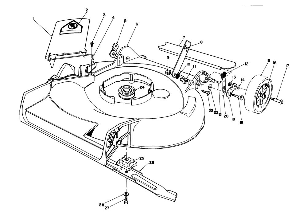 Housing Assembly Diagram and Parts List for 16785 6000001 - 6999999 Toro Lawn Mower