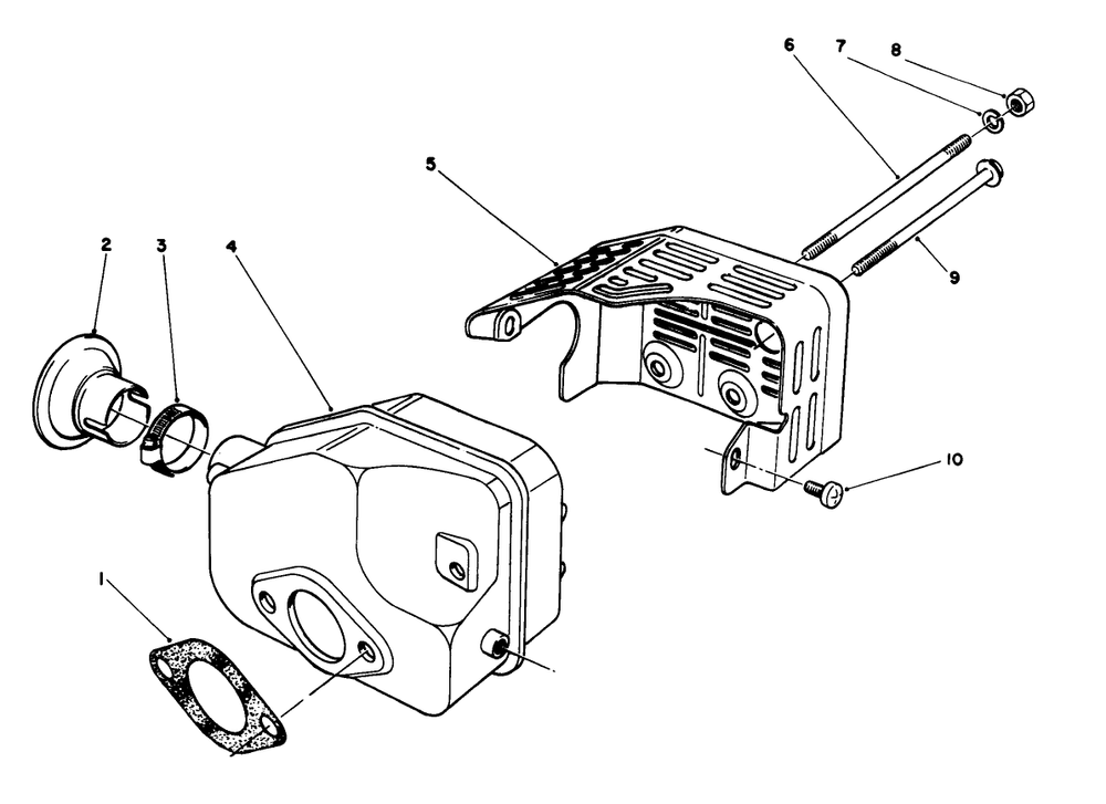 Muffler Assembly (Engine Model No. 47pm1-1)(Serial No. 2005001 & Up) Diagram and Parts List for 20329 2000001 - 2999999 Toro Lawn Mower
