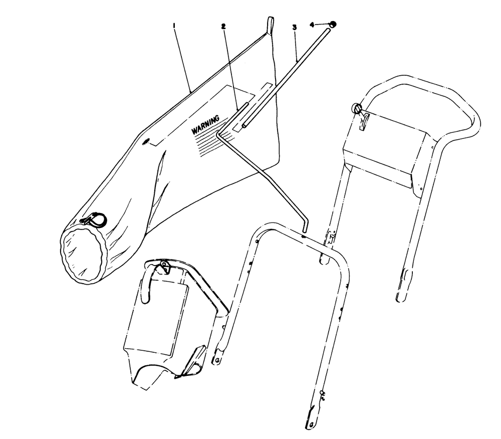 Giant Bag Kit No. 22-4810 (Optional) Diagram and Parts List for 21658 8000001 - 8999999 Toro Lawn Mower
