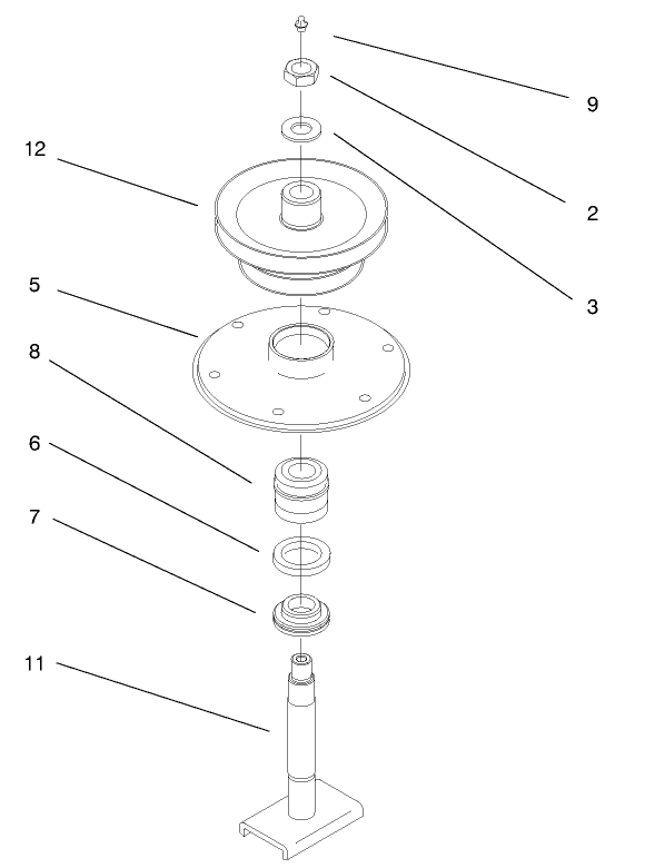 Spindle Housing Assembly No. 54-7781 Diagram and Parts List for 30151 990001 - 999999 Toro Lawn Mower