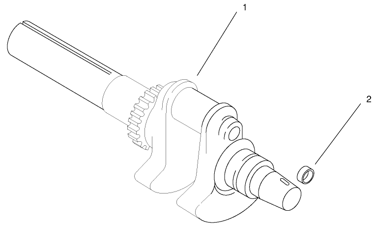 Group 1-Crankshaft Diagram and Parts List for 73560 8900001 - 8999999 Toro Lawn Tractor