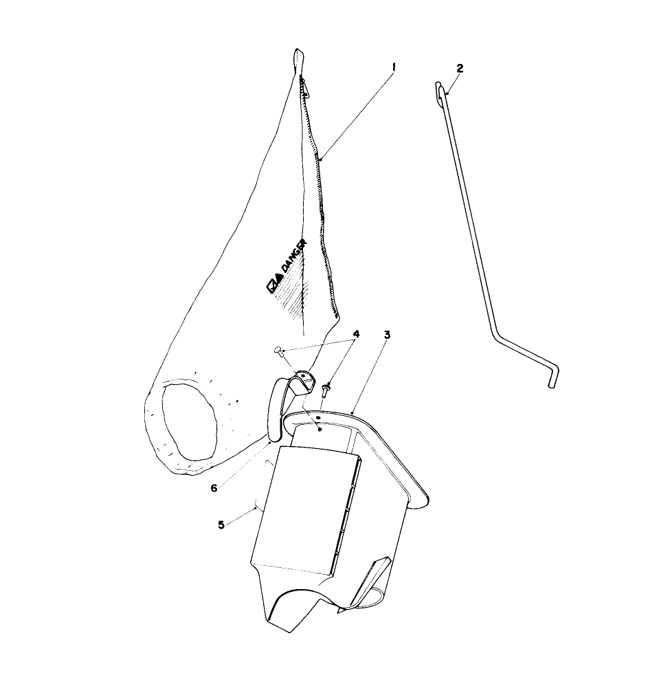 Bagging Kit No. 47-6510 (Optional) Diagram and Parts List for 16771 4000001 - 4999999 Toro Lawn Mower