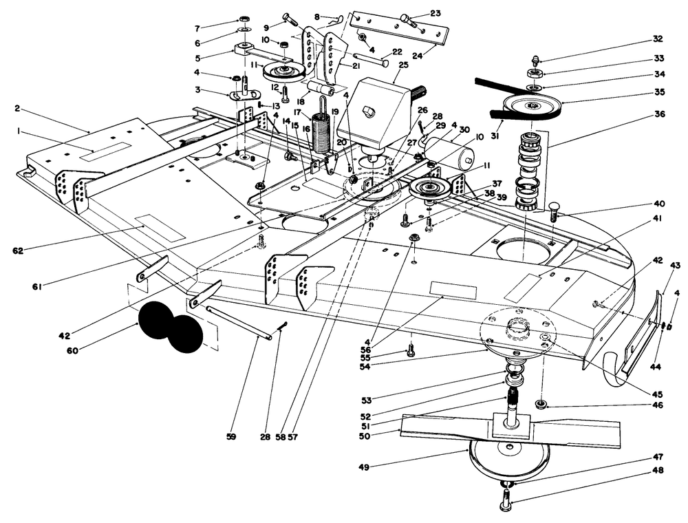 Cutting Unit Model No. 30562 Diagram and Parts List for 30562 6000001 - 6999999 Toro Lawn Mower