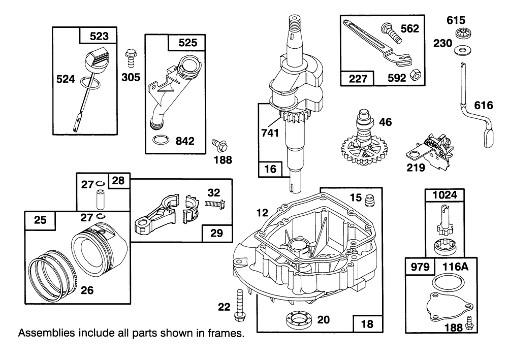 Engine Gts 150 Diagram and Parts List for 20764BC 59000001 - 59999999 Toro Lawn Mower