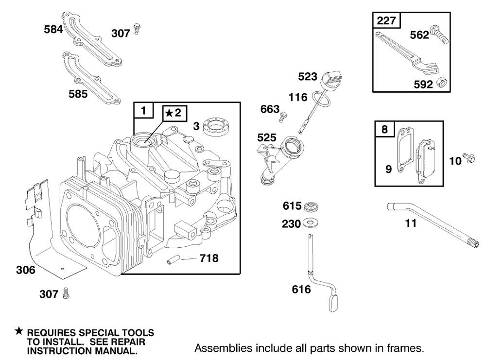 Engine Gts-200 Diagram and Parts List for 26638 9900001 - 9999999 Toro Lawn Mower