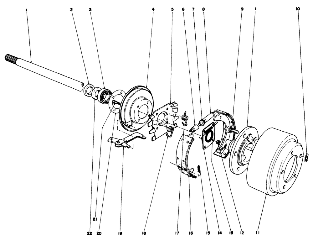 Brake Assembly Diagram and Parts List for 30798 9000001 - 9999999 Toro Lawn Tractor