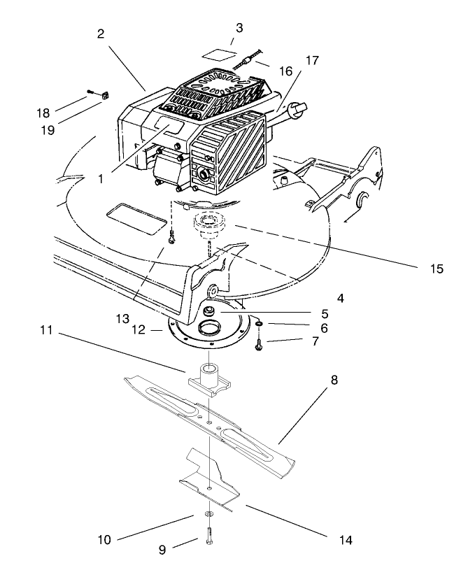 Engine Assembly Diagram and Parts List for 22141 790000001 - 799999999 Toro Lawn Mower