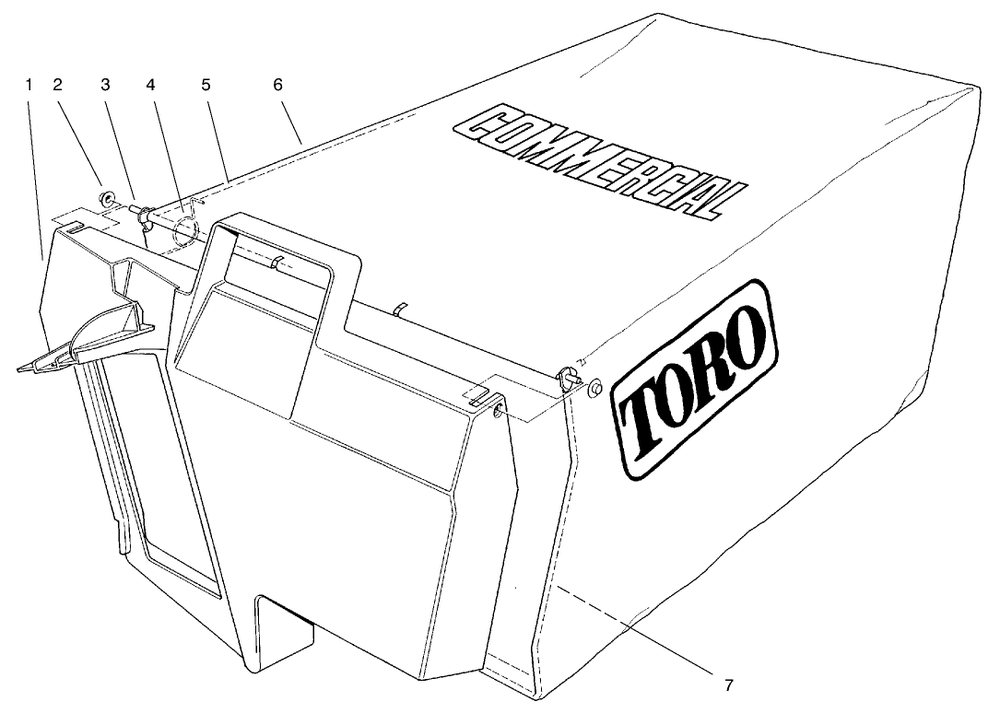 Grass Bag Assembly No. 11-5609 Diagram and Parts List for 22142 7900001 - 7999999 Toro Lawn Mower