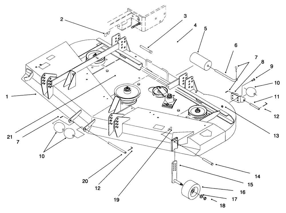 Belts, Rollers And Gage Wheel Diagram and Parts List for 30162 492001 - 499999 Toro Lawn Mower