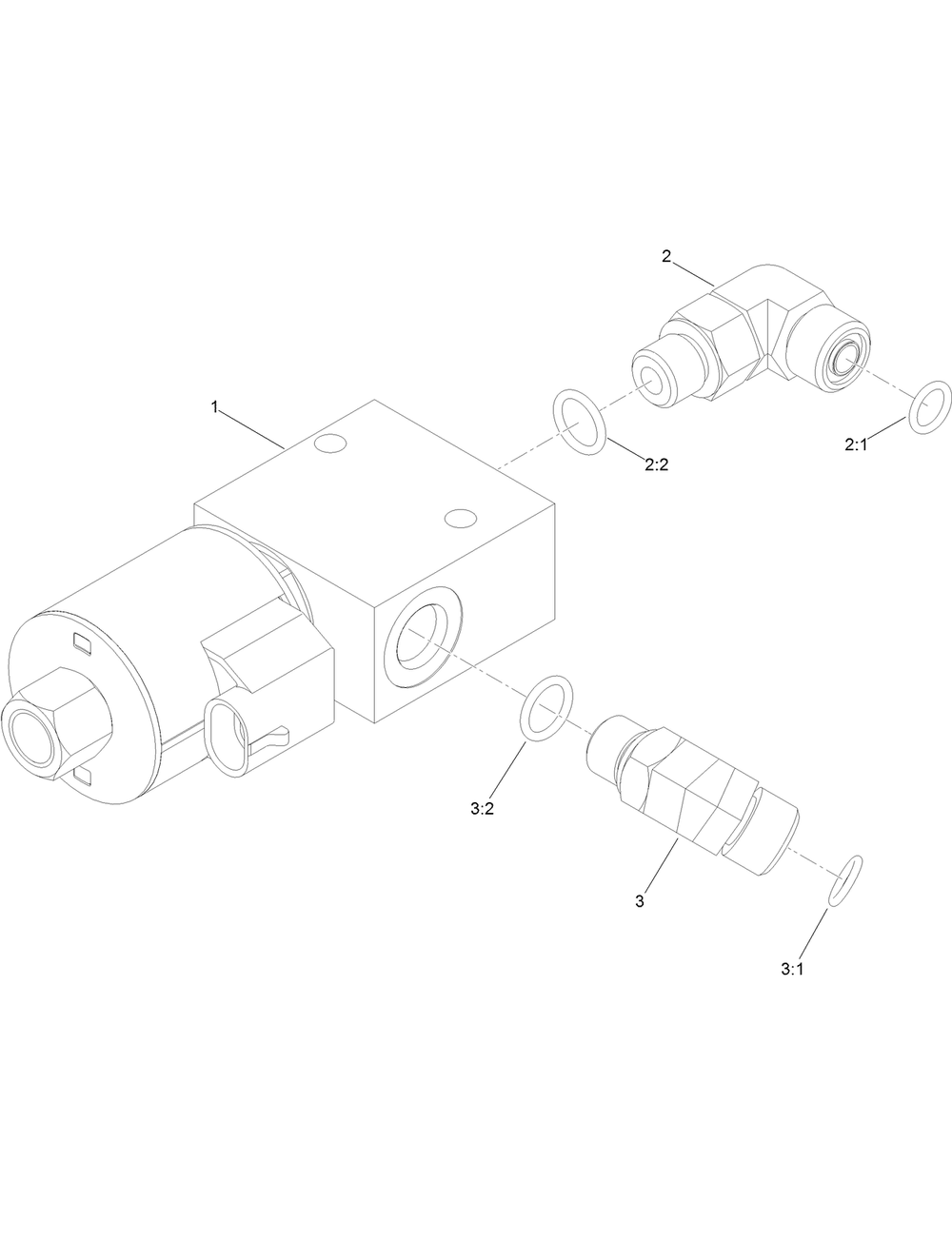 Front Proportional Relief Manifold Assembly Diagram and Parts List for 23803 400000000 - 999999999 Toro Lawn Tractor Accessories