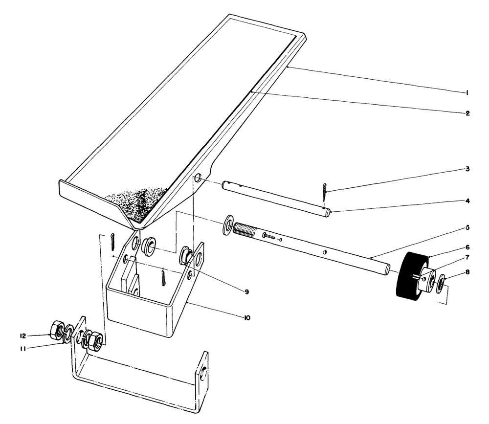 Traction Pedal Assembly Diagram and Parts List for 30550 80000001 - 89999999 Toro Lawn Tractor