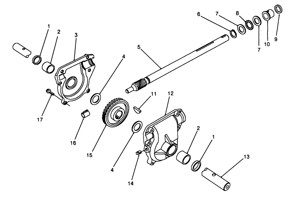 28" Auger Gearcase Assembly No. 62-0441 Diagram and Parts List for 38545 8000001 - 8999999 Toro Snow Blower