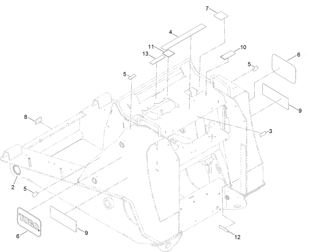 Frame Assembly No. 138-4723 Diagram and Parts List for 22530 405540000 - 406499999 Toro Lawn Tractor Accessories