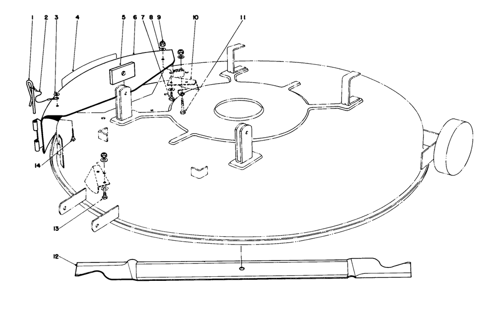 Mulcher Kit Model 59155 (Optional) Diagram and Parts List for 56145 7000001 - 7999999 Toro Lawn Tractor