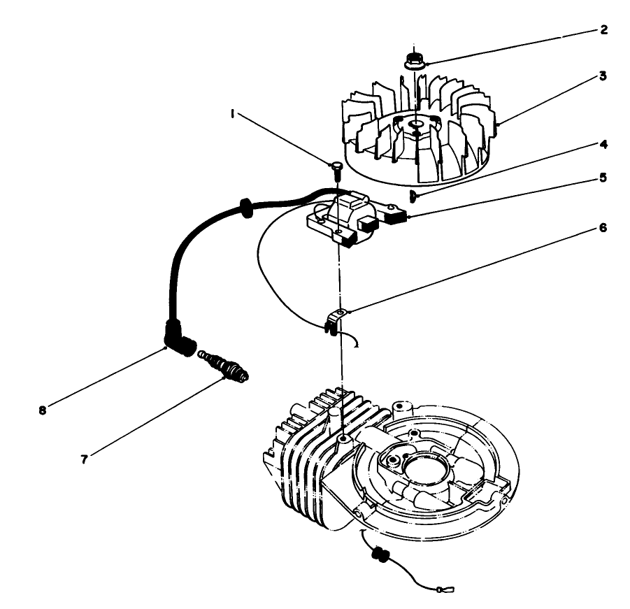 Flywheel & Magneto Assembly (Engine Model No. 47plo-2) Diagram and Parts List for 20106 1000001 - 1999999 Toro Lawn Mower