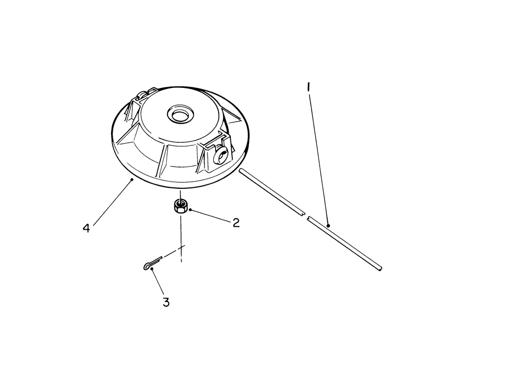 Non-Metallic Fixed Line Cutter Head (Optional) Diagram and Parts List for 51655 1000001 - 1999999 Toro Trimmer
