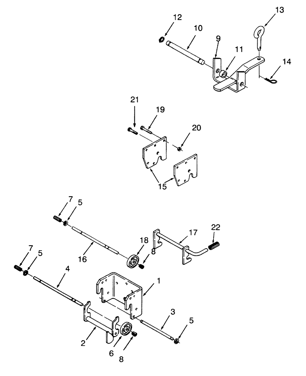 Hitches Diagram and Parts List for 73400 3900001 - 3999999 Toro Lawn Tractor