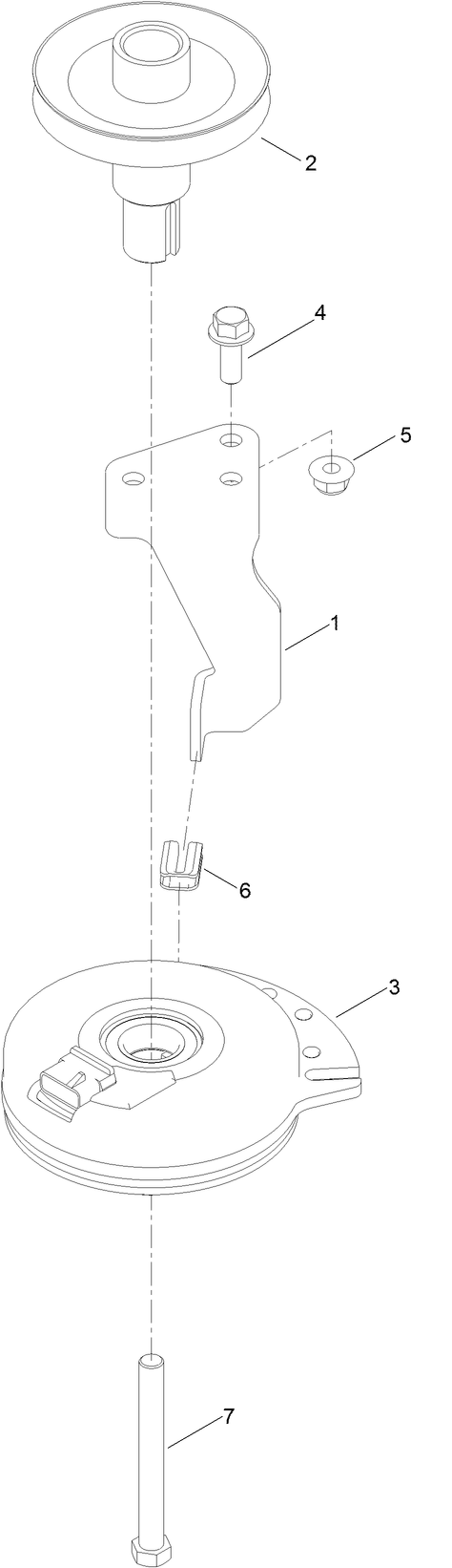 Clutch Assembly Diagram and Parts List for 74687 408976622 - 410149999 Toro Lawn Tractor