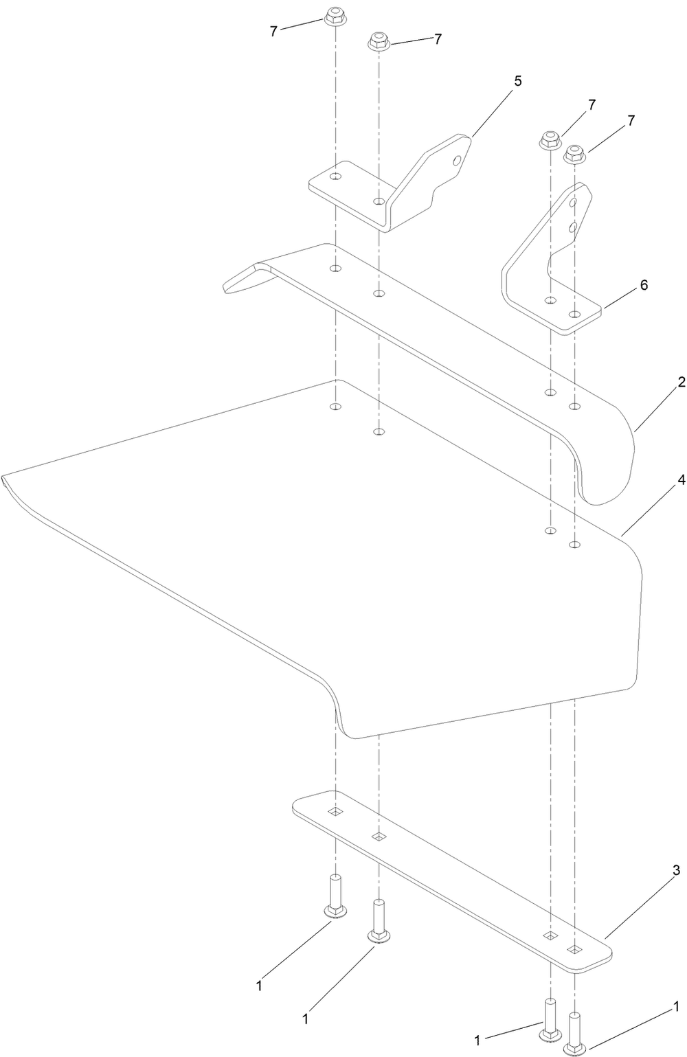 Deflector Assembly No. 147-1642 Diagram and Parts List for 74035 412600000 - 414070147 Toro Lawn Tractor