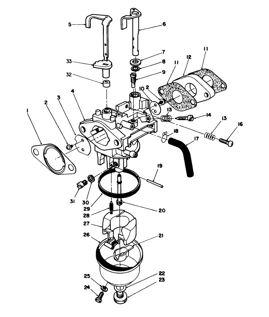 Carburetor Assembly (Model No. Vmg6) Diagram and Parts List for 20526C 9000001 - 9999999 Toro Lawn Mower