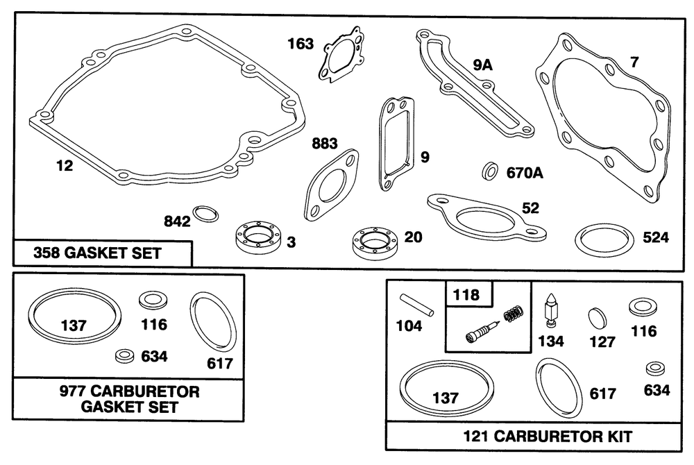 Engine Briggs & Stratton Model 12e802-0620-01 Diagram and Parts List for 21001B 6900001 - 6999999 Toro Lawn Mower