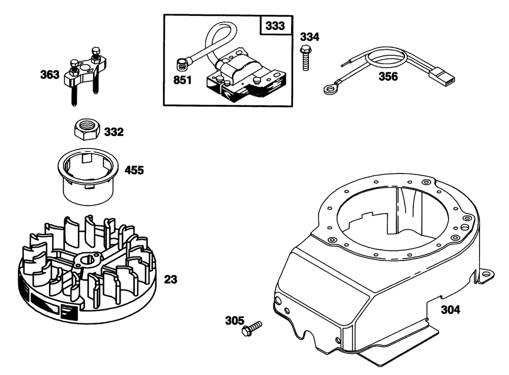 Engine Briggs & Stratton Model 122702-0182-01 Diagram and Parts List for 20902B 3900001 - 3999999 Toro Lawn Mower